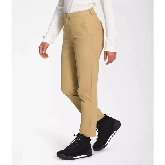 THE NORTH FACE WOMEN'S STANDARD STRETCH PANTS NWT ANTELOPE TAN SZ 24W $100 - Picture 2 of 10